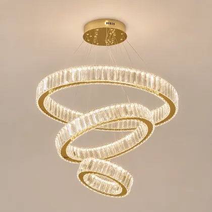 Prestige-lustra led luxury cu cristale si telecomanda