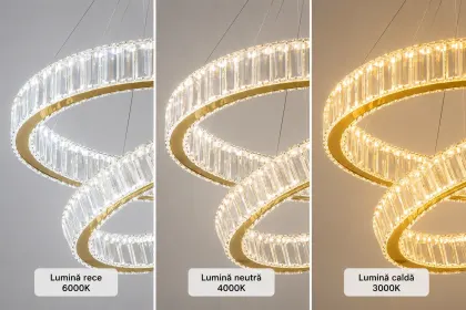 Prestige-lustra led luxury cu cristale si telecomanda