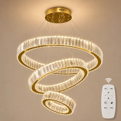 Prestige-lustra led luxury cu cristale si telecomanda