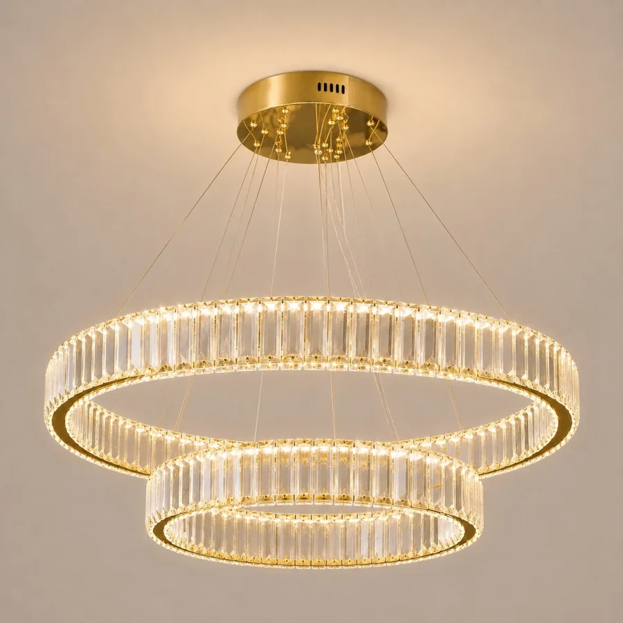 Prestige-lustra led luxury cu cristale si telecomanda