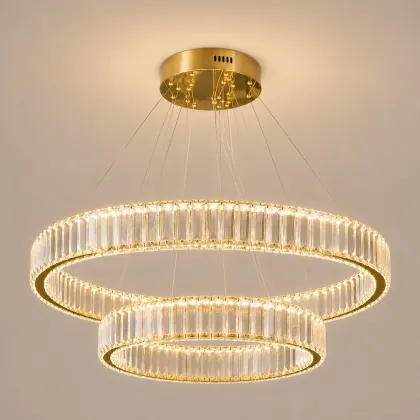 Prestige-lustra led luxury cu cristale si telecomanda