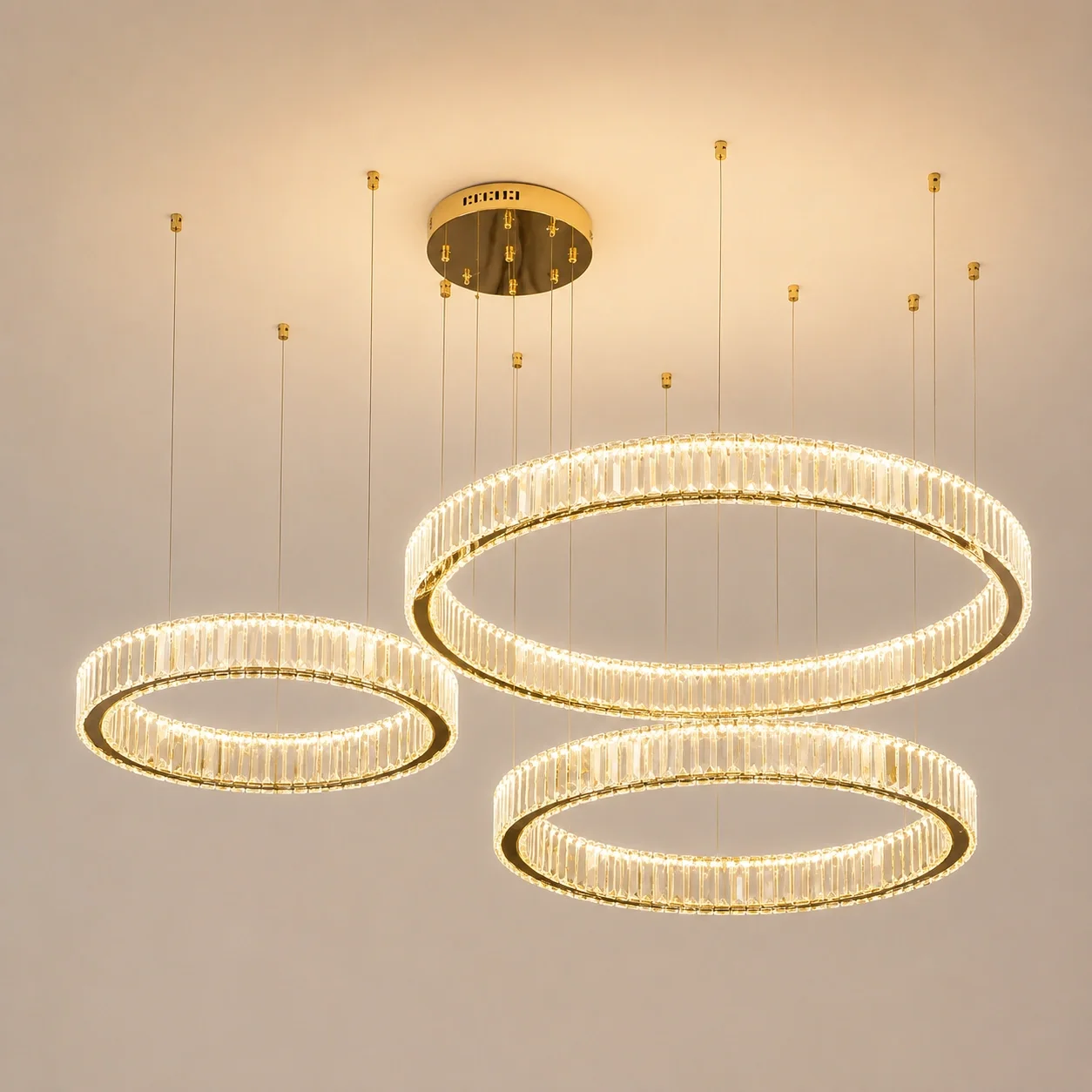 Prestige-lustra led luxury cu cristale si telecomanda