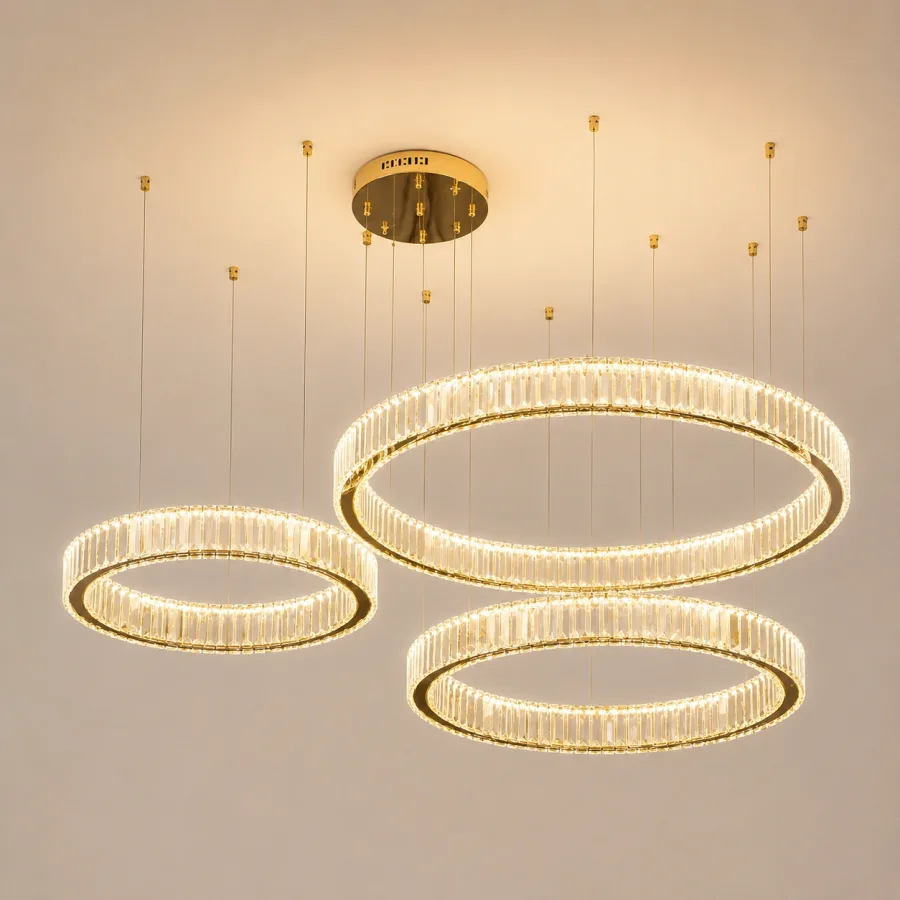 Prestige-lustra led luxury cu cristale si telecomanda