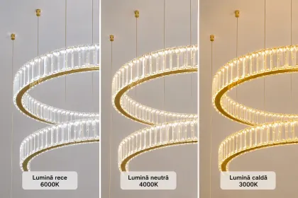 Prestige-lustra led luxury cu cristale si telecomanda