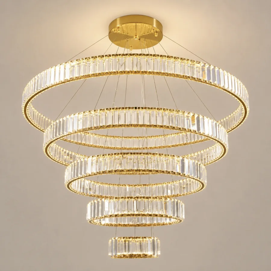 Prestige-lustra led luxury cu cristale si telecomanda